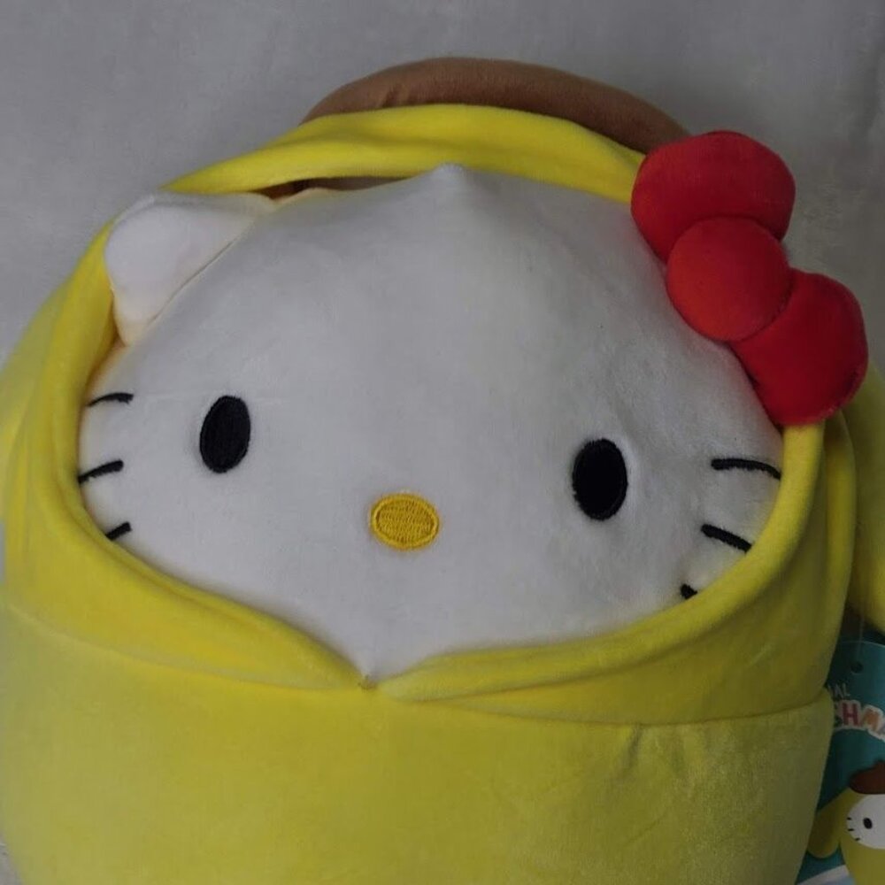Hello Kitty Squishmallow Plush Pompompurin Costume Hoodie 8" Removable Hood NWT - Picture 3 of 14